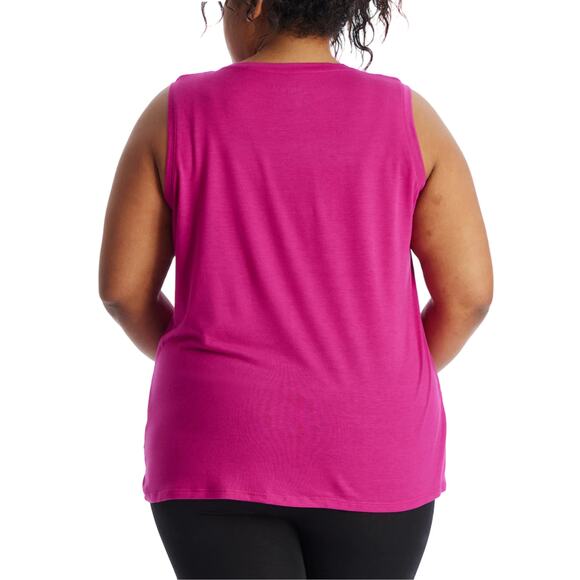 NWT Andrew Marc Women's Plus Asymmetric Twisted Active Tank Top - Picture 5 of 7